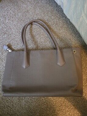 Dagne Dover "Legend Tote" In Dusty Mauve with Gold Accents